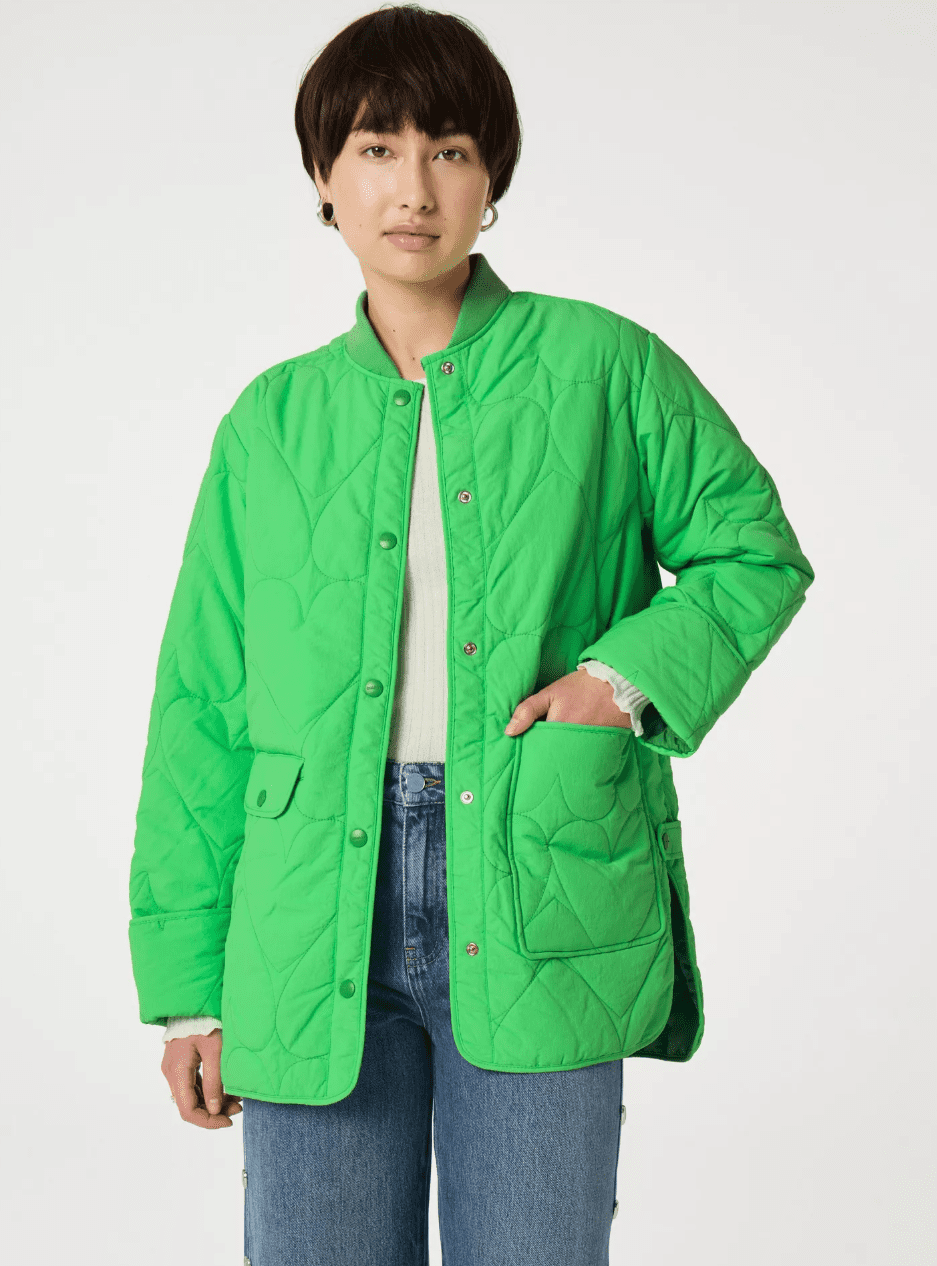 Fabienne Chapot, Xander Heart Quilted Jacket, Green Juice - 81453273